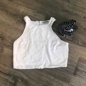 High neck crop top